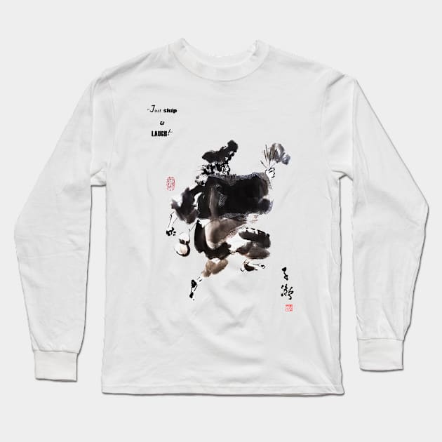 Just Skip & Laugh Long Sleeve T-Shirt by Huluhua